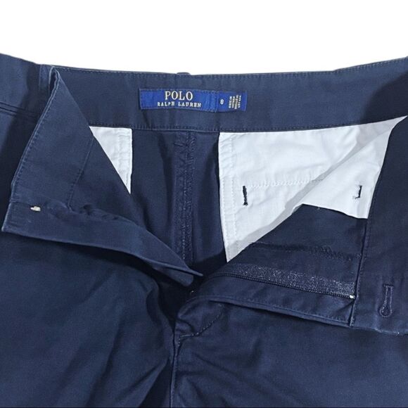 Polo by Ralph Laure, Chino Shorts, Dark Blue, Size 8 - Picture 3 of 4